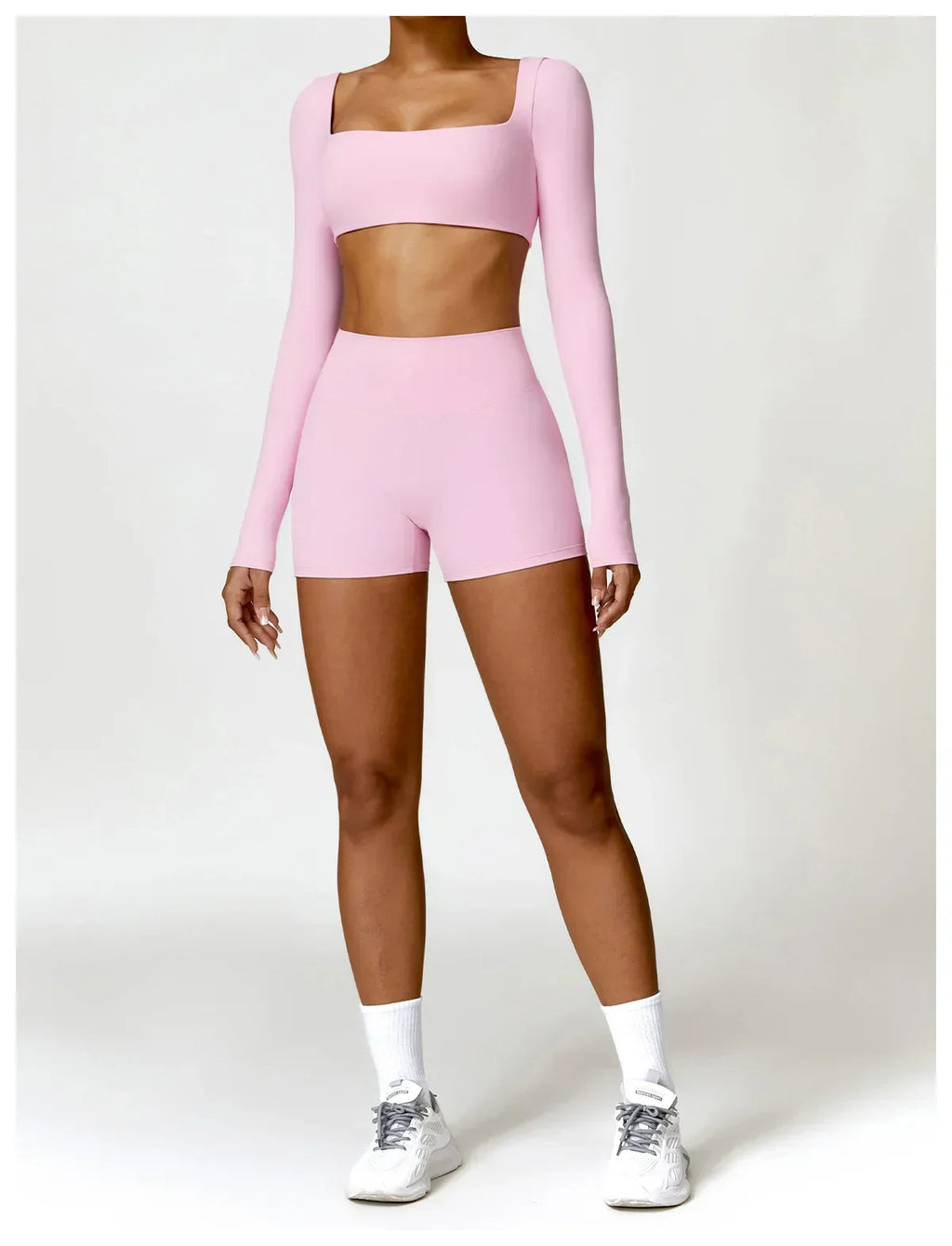 2-Piece Legging & Long Sleeve Set - Women's Yoga Tracksuit