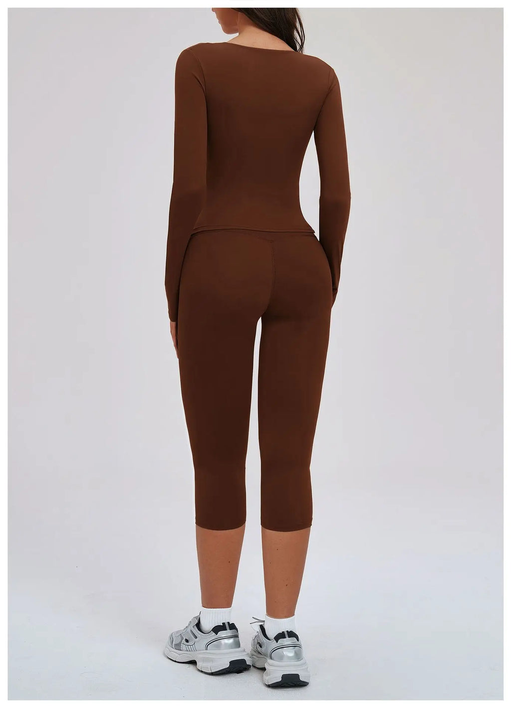 2-Piece Long Sleeve Set - Quick-Dry Yoga & Running Tracksuit