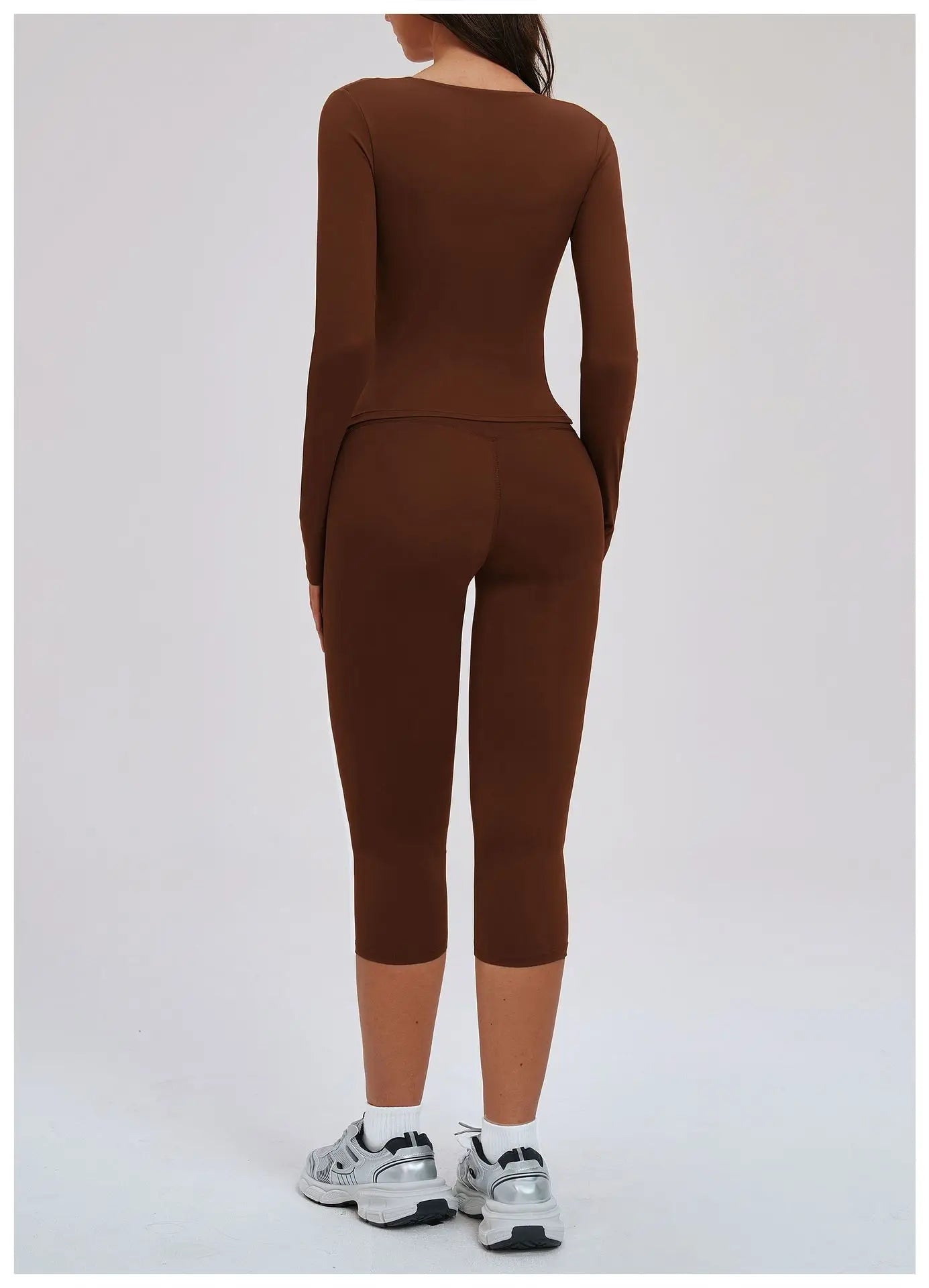 2-Piece Long Sleeve Set - Quick-Dry Yoga & Running Tracksuit