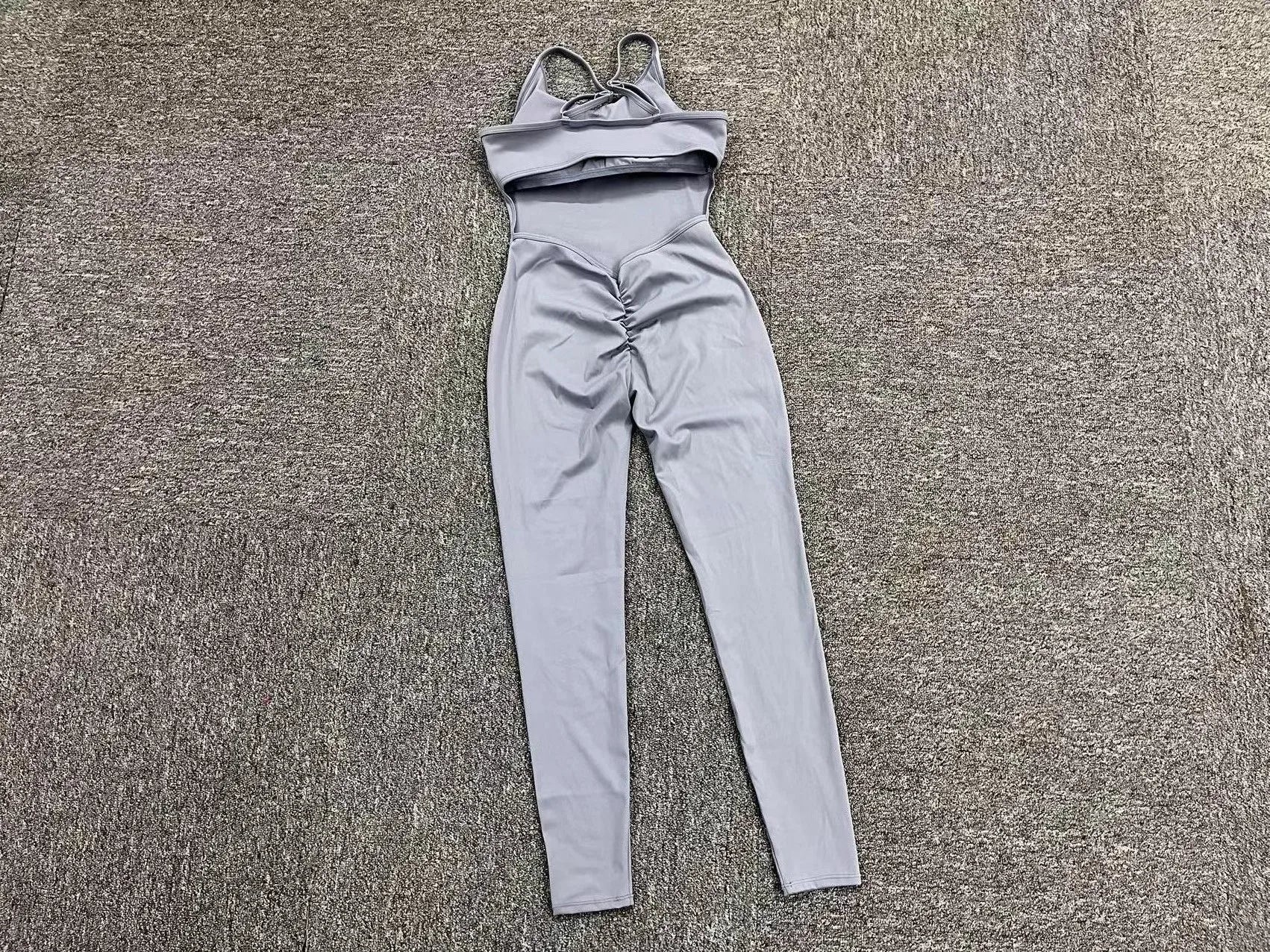 Running Overalls Romper - Women's Gym & Yoga Jumpsuit