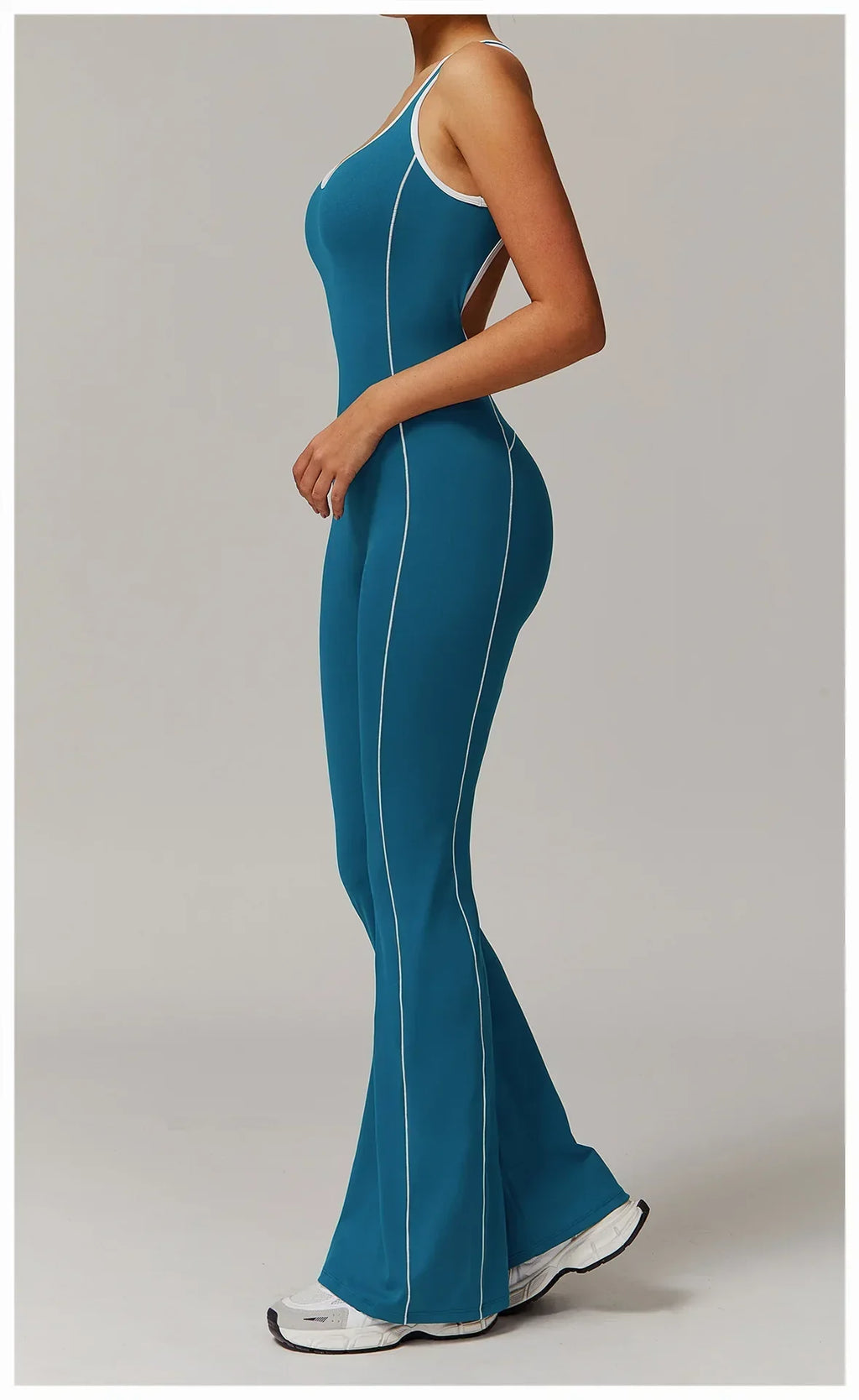 Zip-Up Skort Romper - Women's Gym & Yoga Jumpsuit