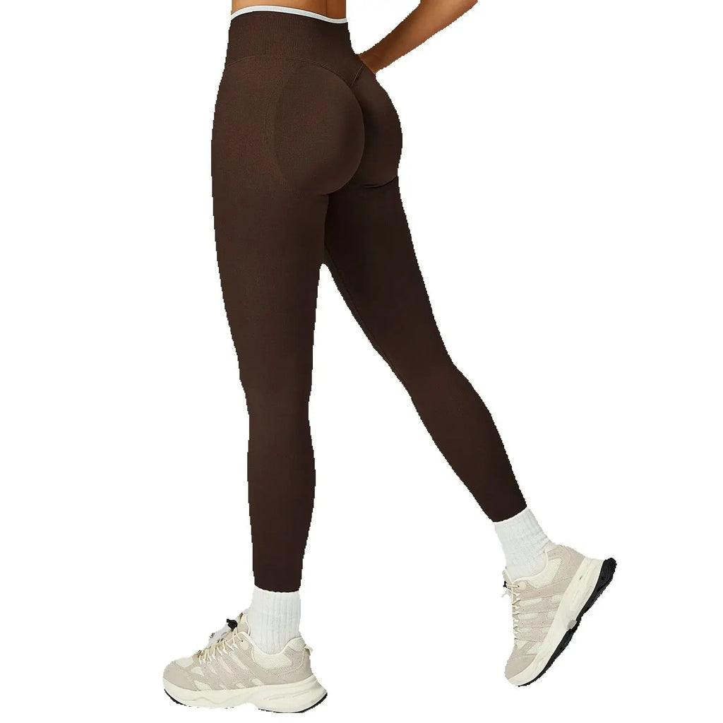 Seamless High-Waist Leggings - Breathable Yoga & Running Tights