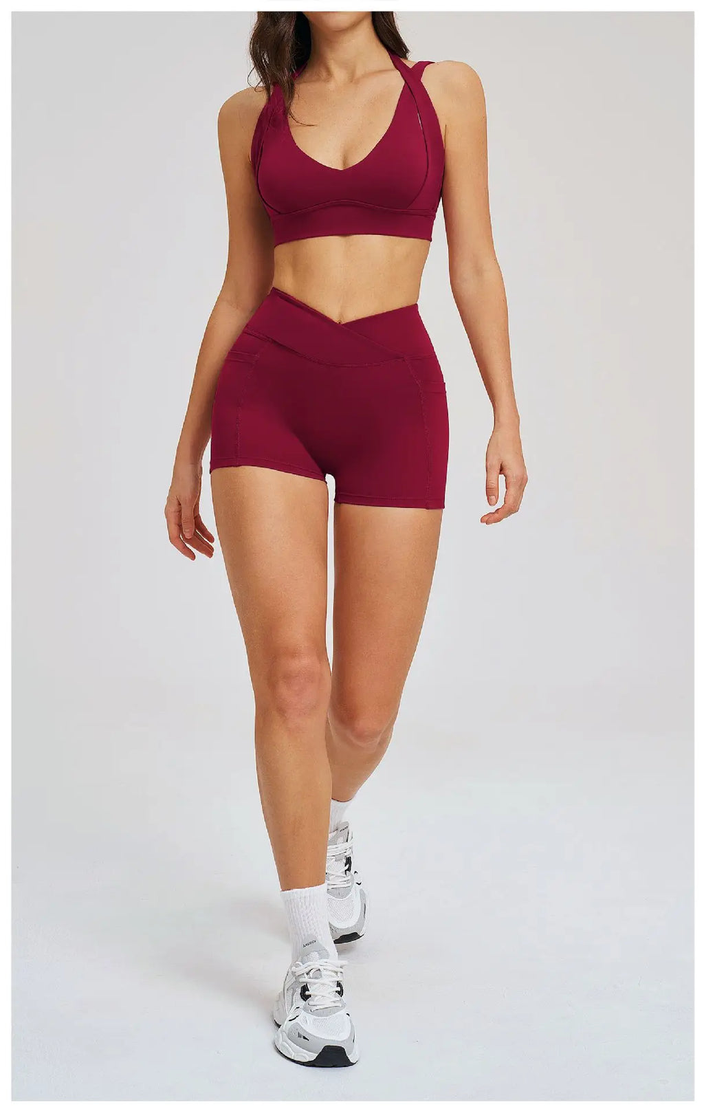2-Piece Shorts Set - Women's Yoga & Gym Tracksuit