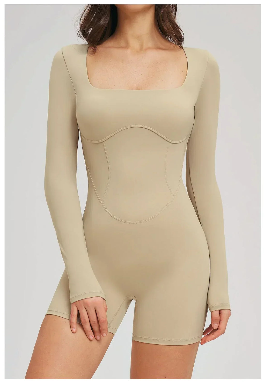 Backless Scrunch Romper - Short-Sleeve Push-Up Bodysuit