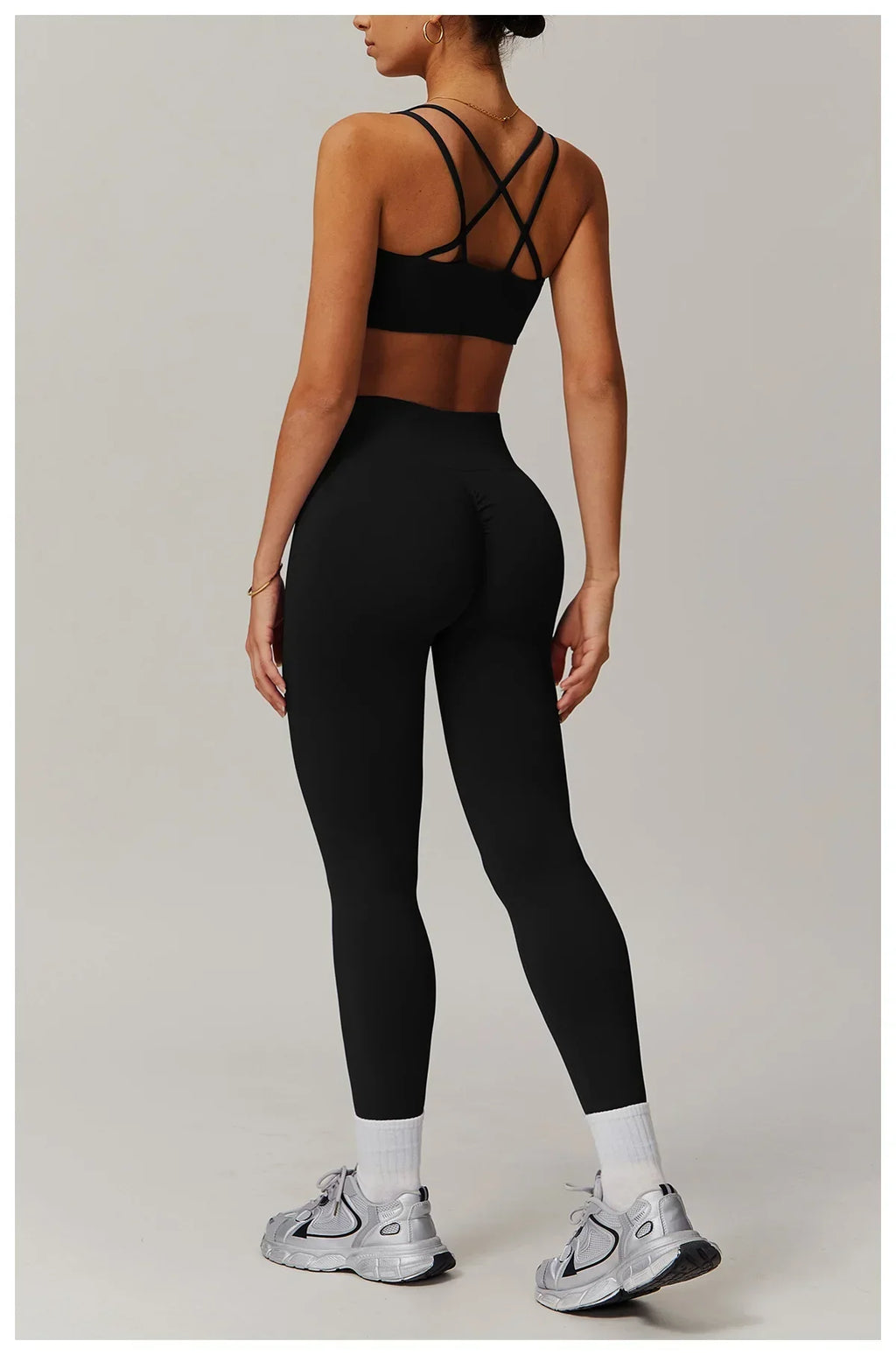 Criss-Cross Back Sports Bra - High-Support Padded Bralette
