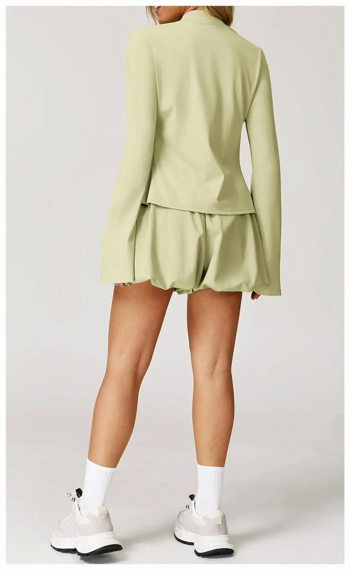 2/3-Piece Yoga Set - Jacket, Bra & Shorts Tracksuit