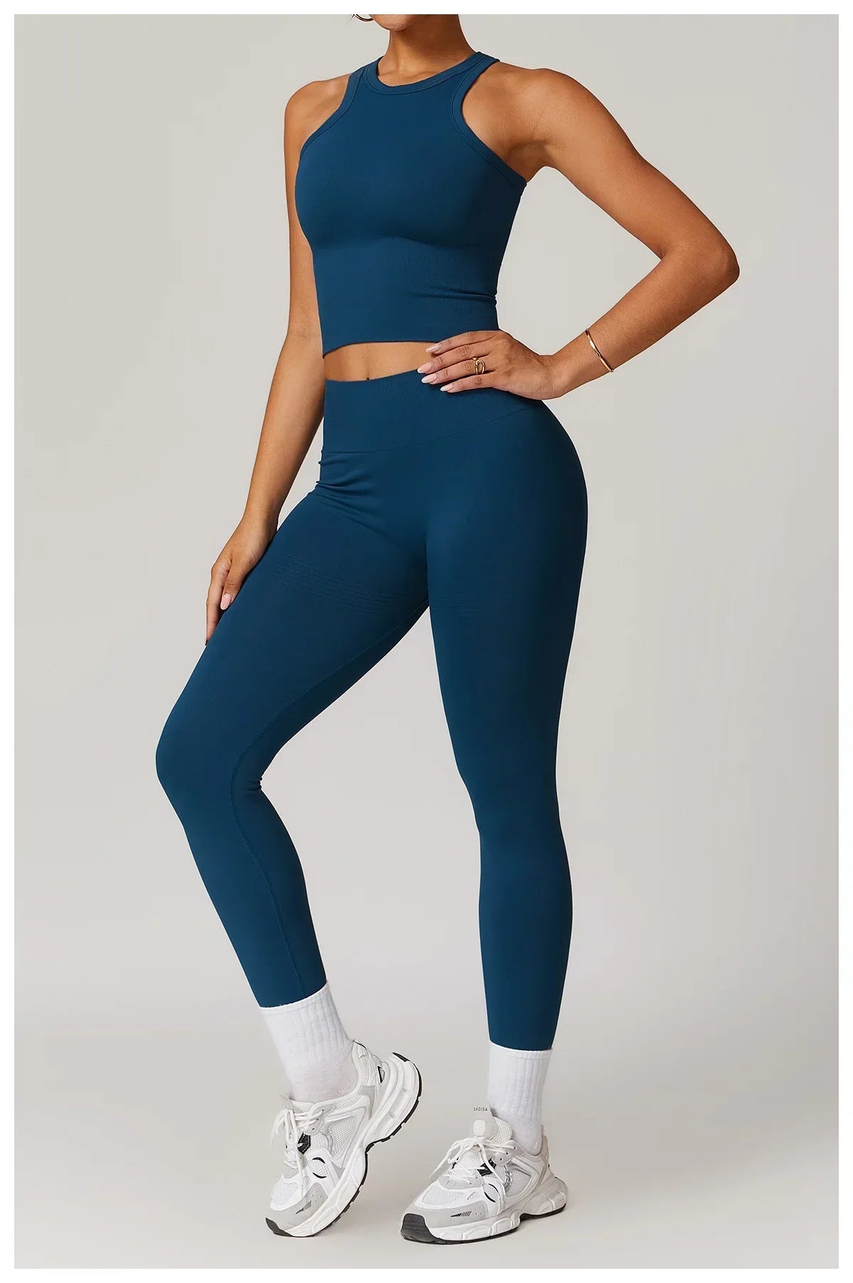 2-Piece Seamless Set - High-Waist Leggings & Top Tracksuit
