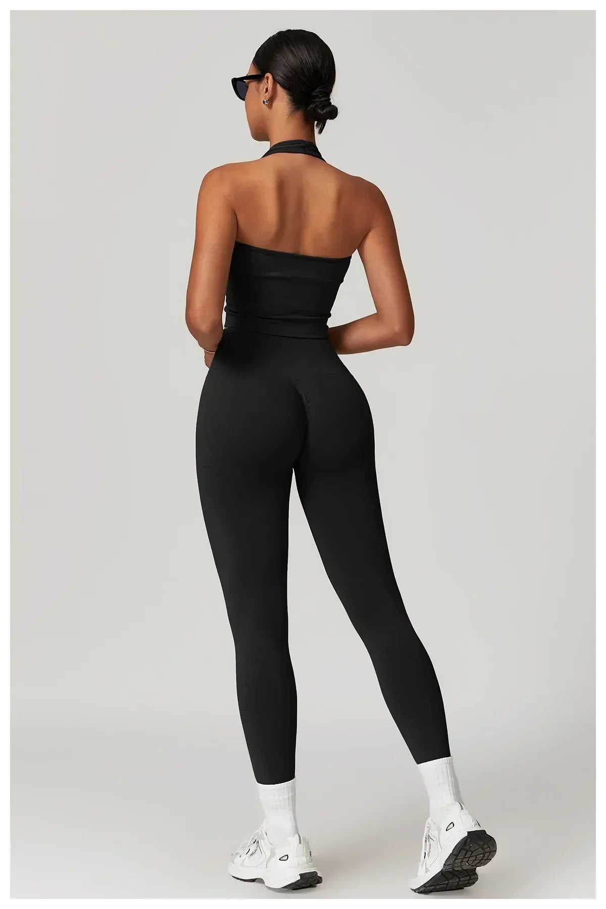 High-Waist Push-Up Leggings - Breathable Yoga & Running Tights