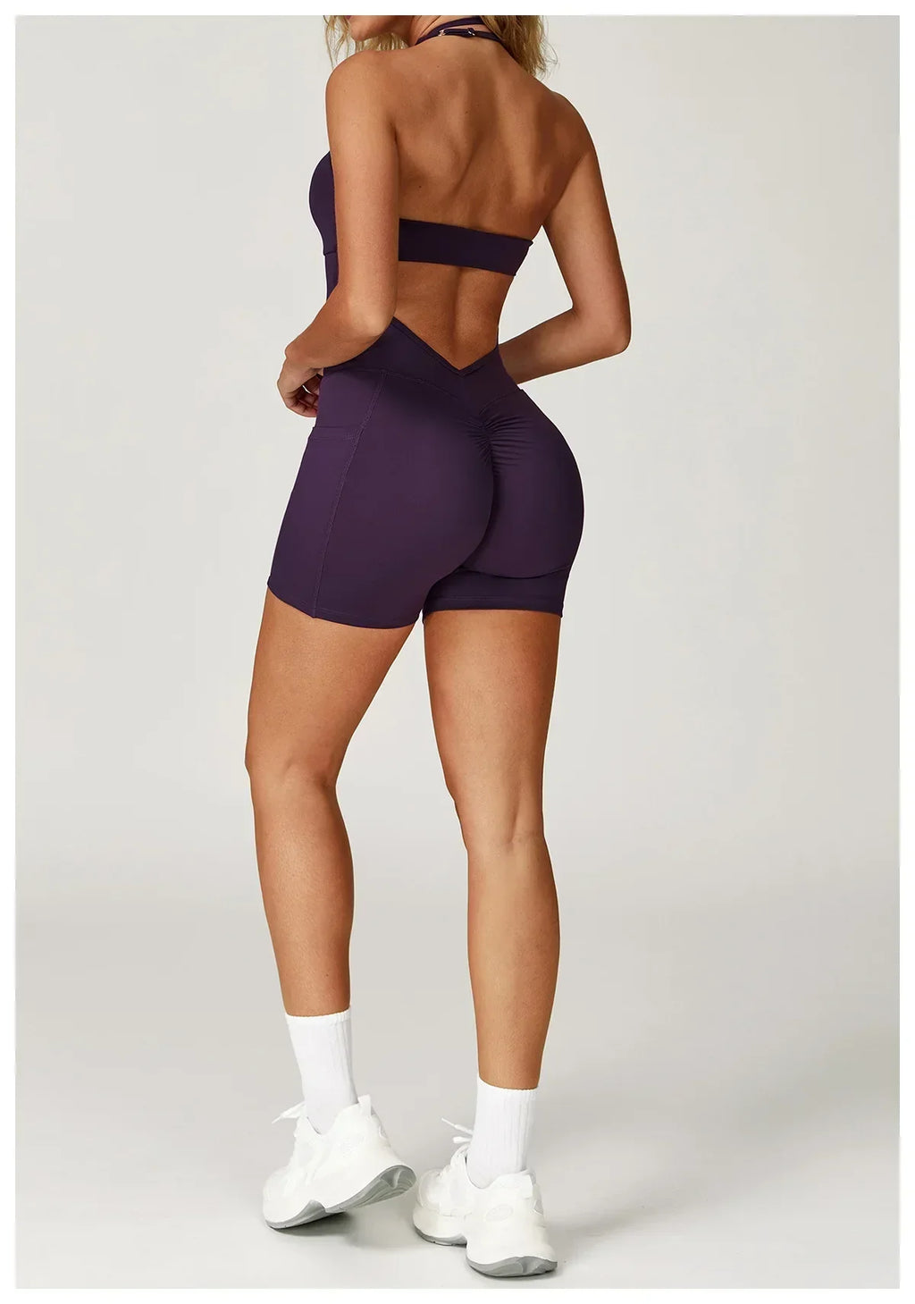 Quick-Dry Push-Up Jumpsuit - Women's Yoga & Gym Bodysuit