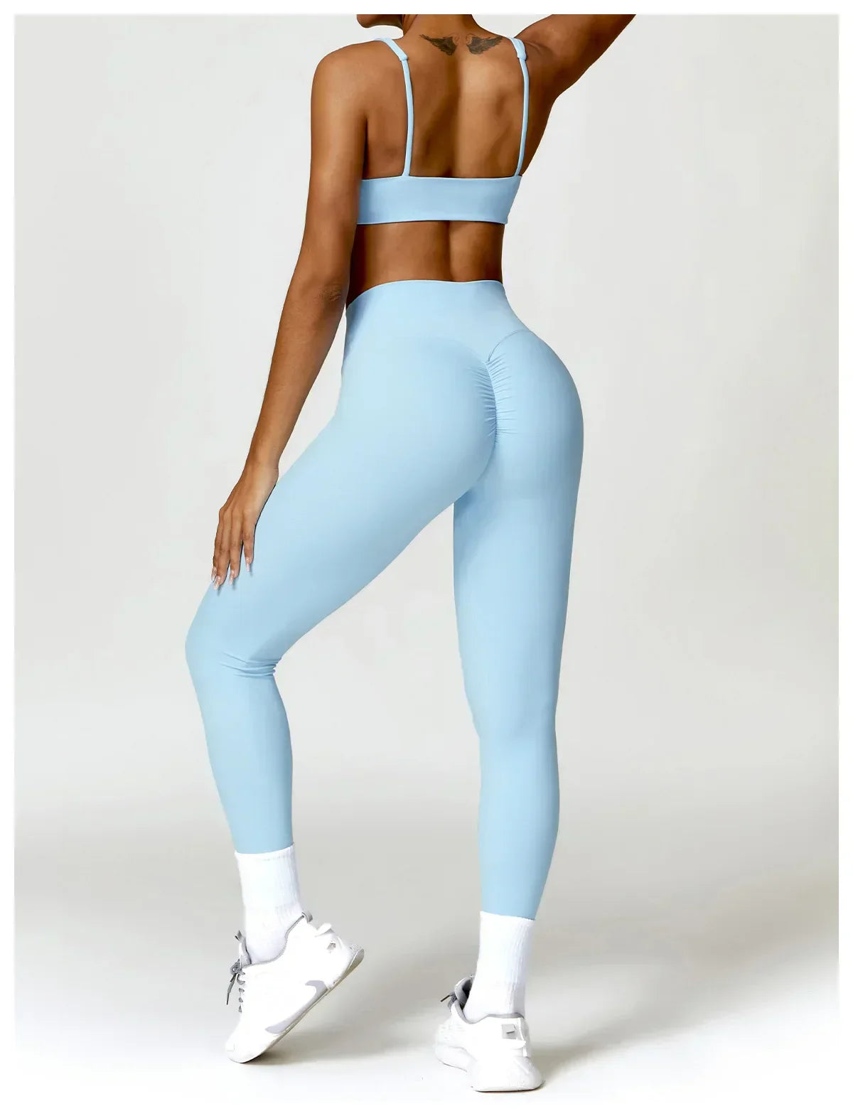 2-Piece Legging & Long Sleeve Set - Women's Yoga Tracksuit