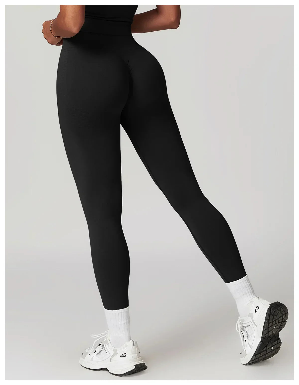 High-Waist Push-Up Leggings - Breathable Yoga & Running Tights