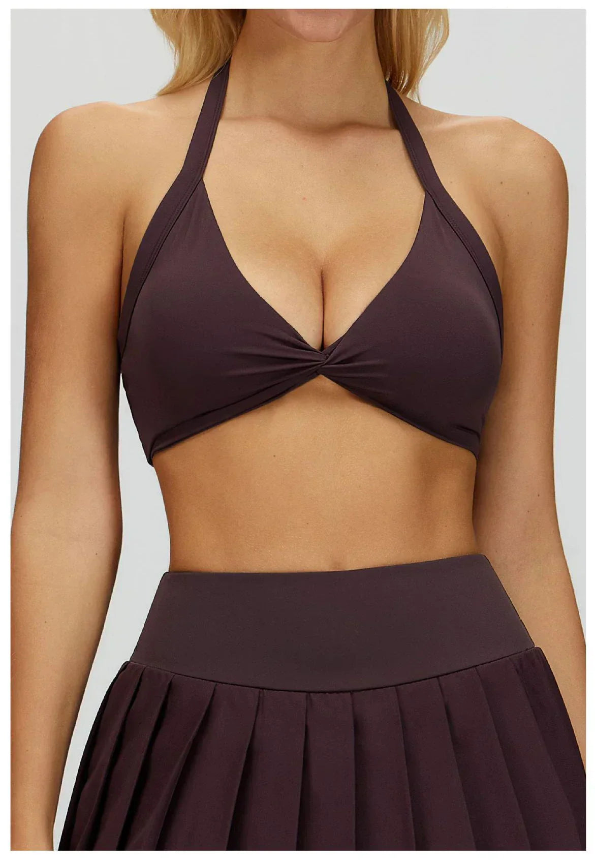 Backless Athletic Sports Bra - Women's Gym Crop Top