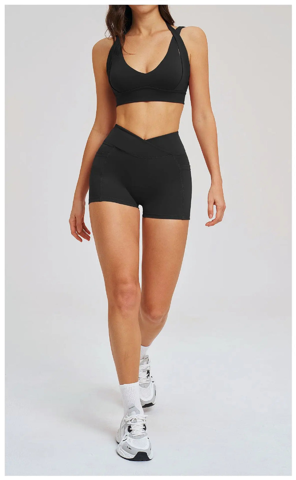 2-Piece Shorts Set - Women's Yoga & Gym Tracksuit