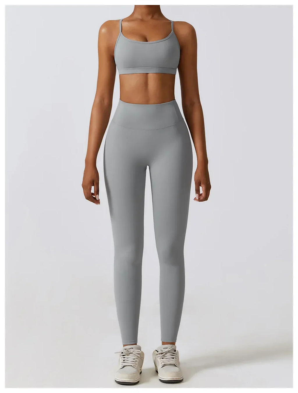 2/3-Piece Activewear Set - Leggings, Bra & Long Sleeve Top