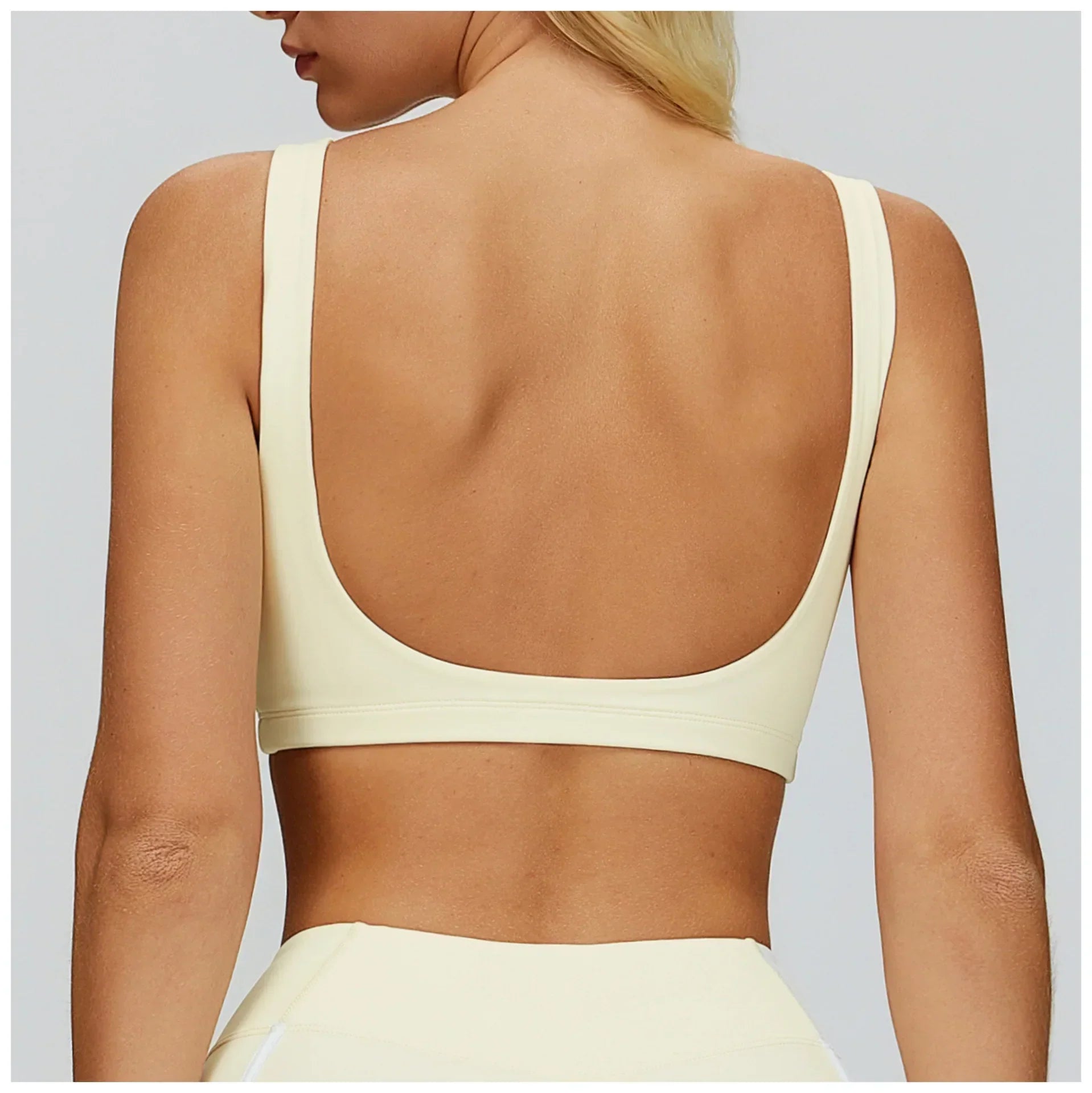 Backless Push-Up Sports Bra - Women's Athletic Crop Top