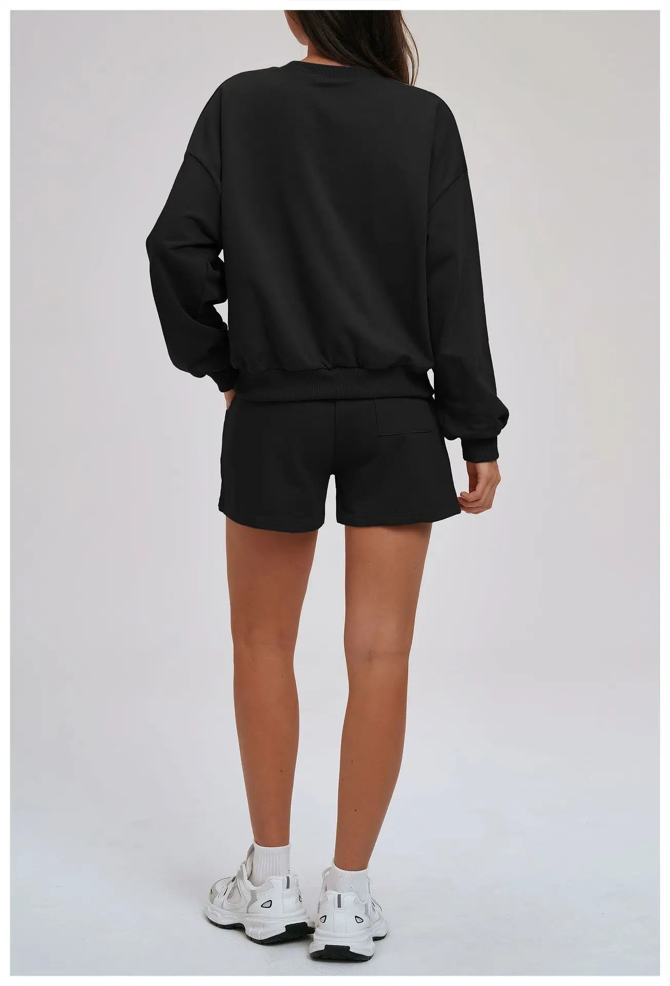 2-Piece Hoodie & Shorts Set - Women's Winter Sportswear