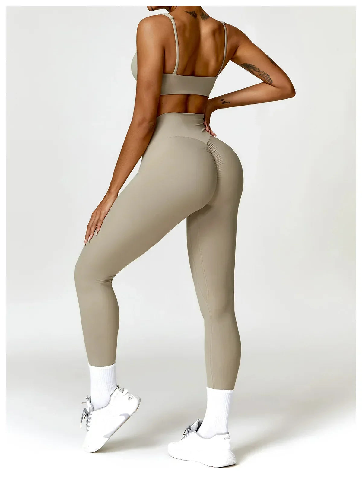 2-Piece Legging & Long Sleeve Set - Women's Yoga Tracksuit