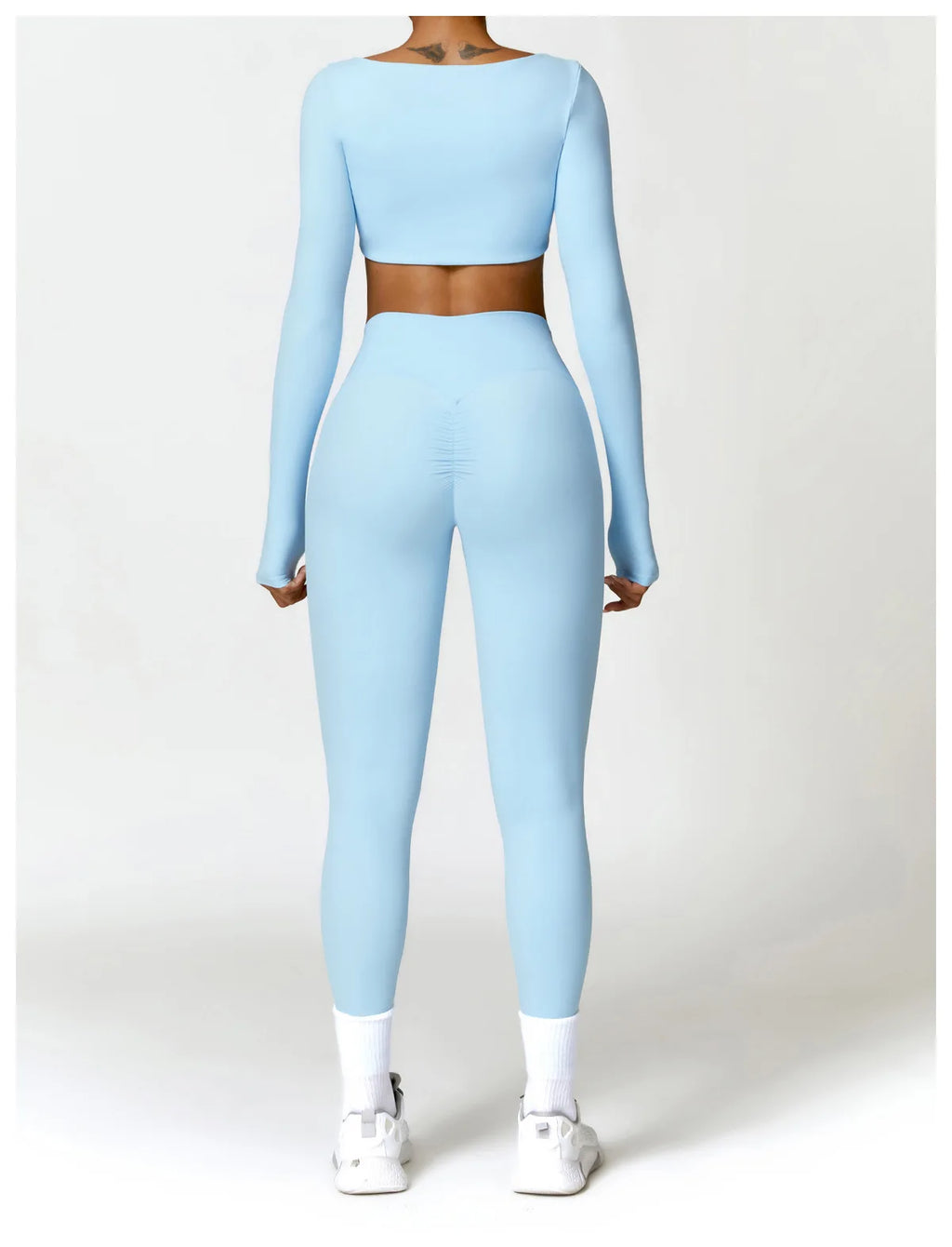 2-Piece Legging & Long Sleeve Set - Women's Yoga Tracksuit