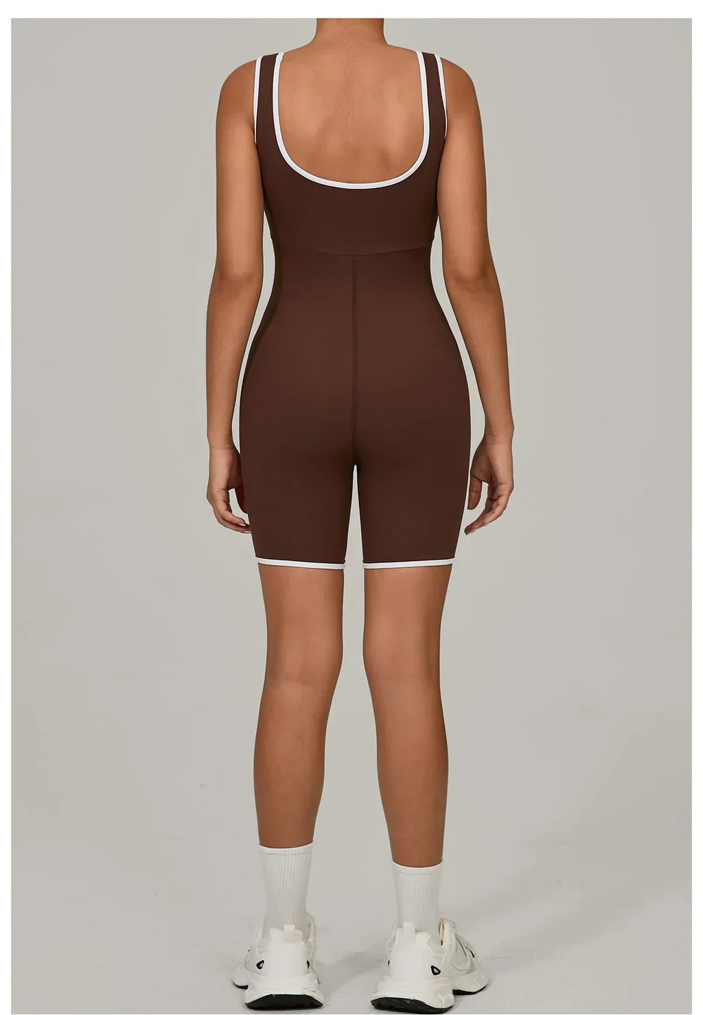 Color-Block Sleeveless Romper - Women's Quick-Dry Yoga Jumpsuit