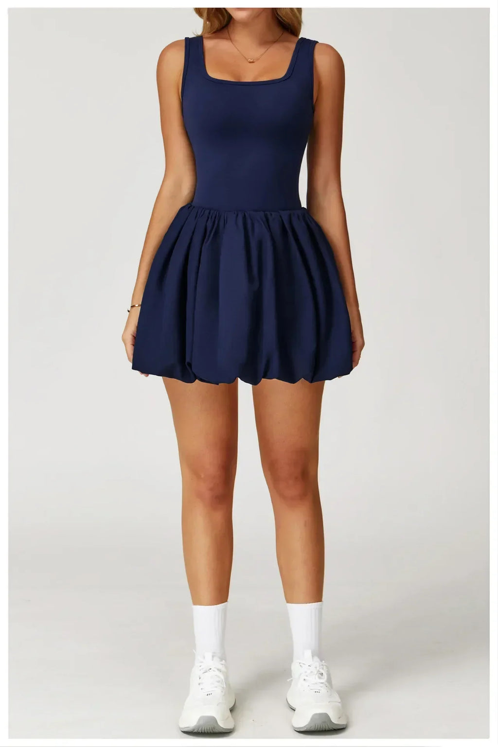 One-Piece Sports Dress Romper - Women's Push-Up Yoga Jumpsuit