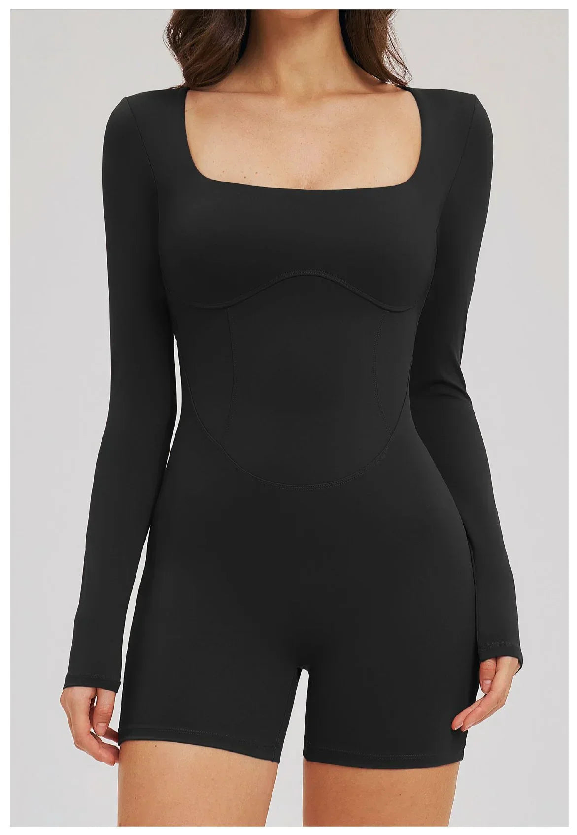 Backless Scrunch Romper - Short-Sleeve Push-Up Bodysuit