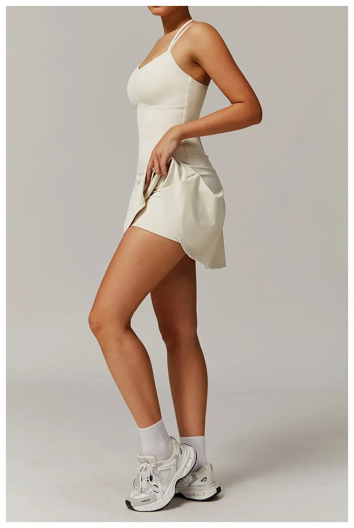Skort Gym Jumpsuit - Women's Fitness Tracksuit Set
