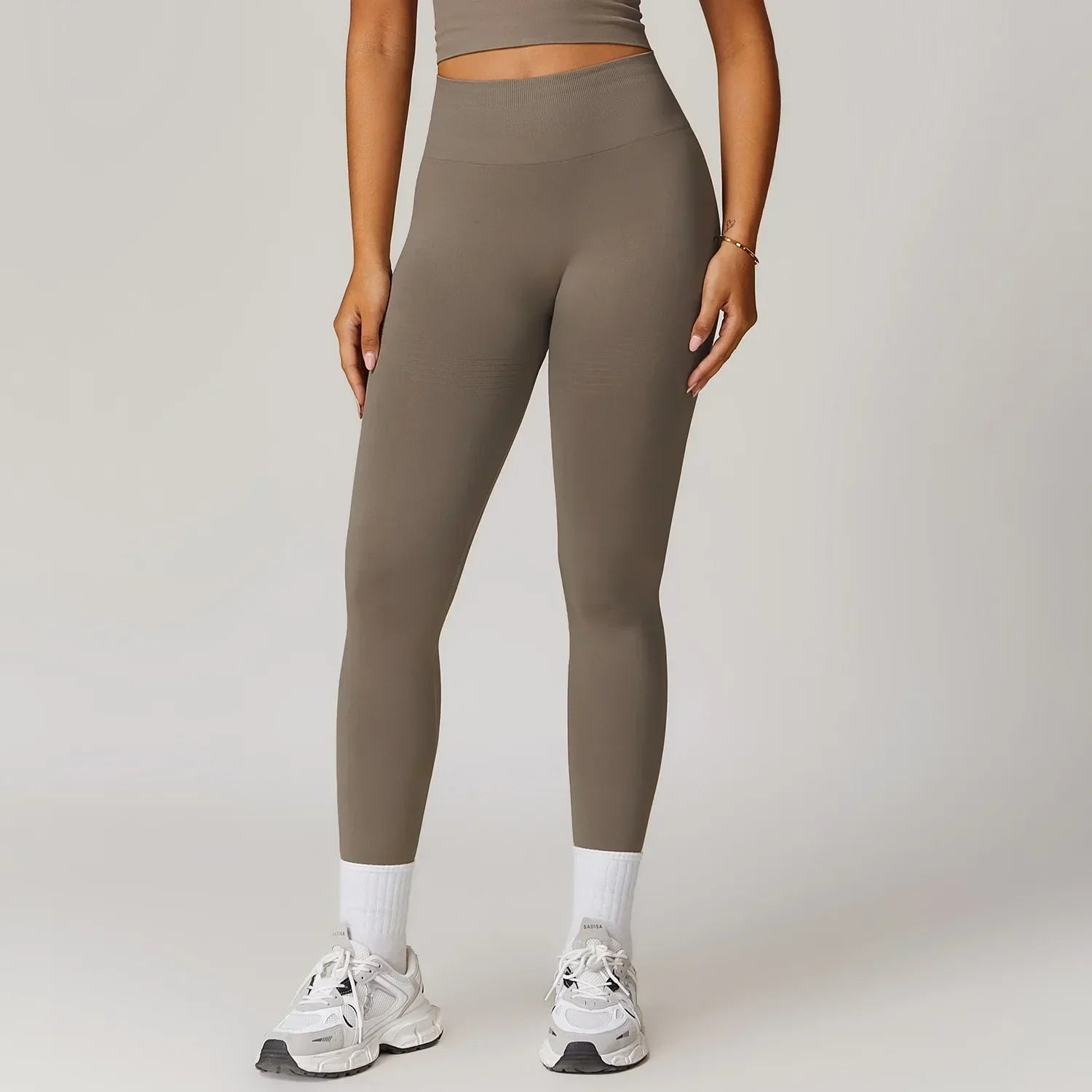 High-Waist Push-Up Leggings - Breathable Yoga & Running Tights