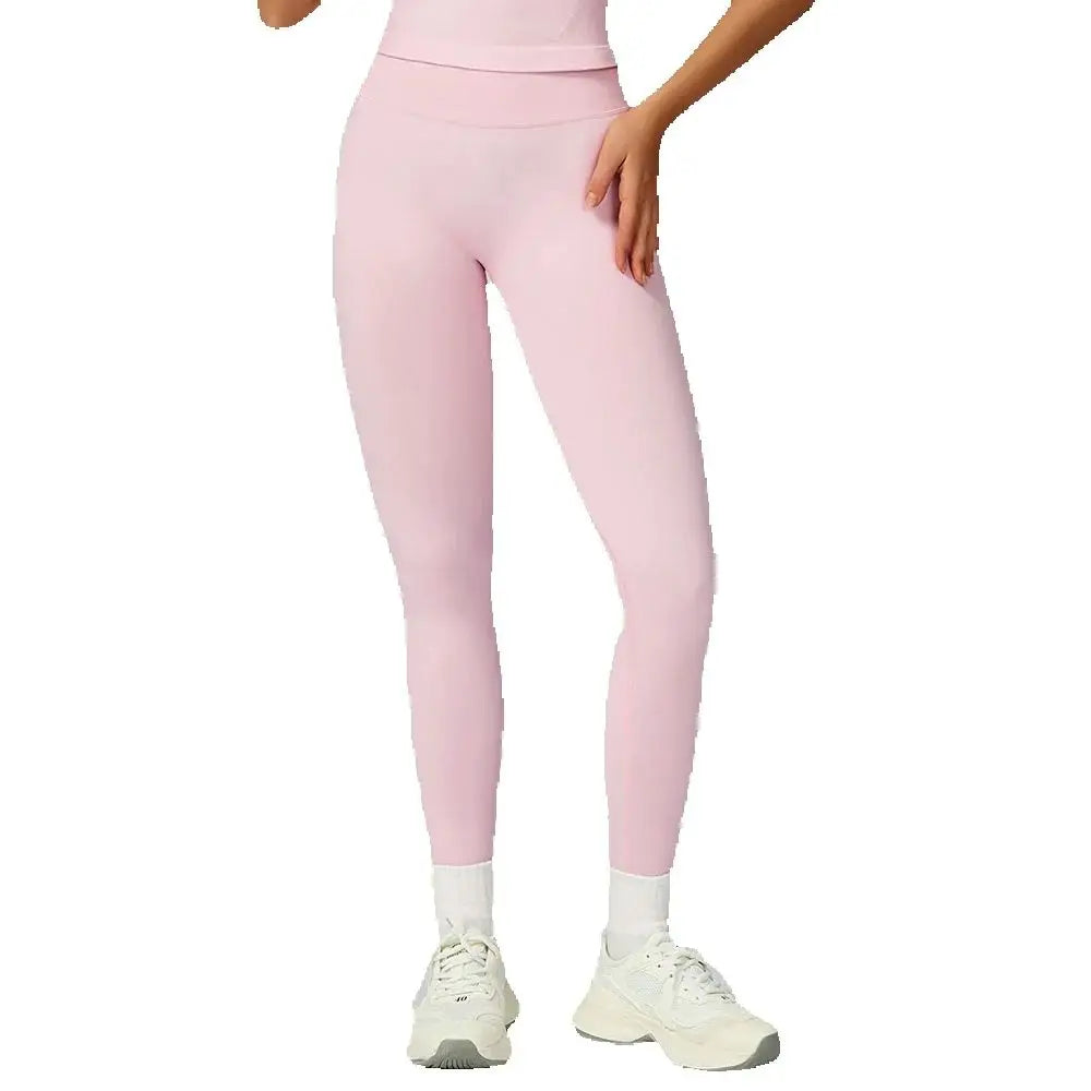 Seamless High-Waist Leggings - Breathable Yoga & Running Tights
