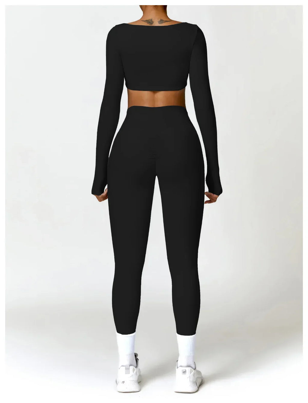2-Piece Legging & Long Sleeve Set - Women's Yoga Tracksuit