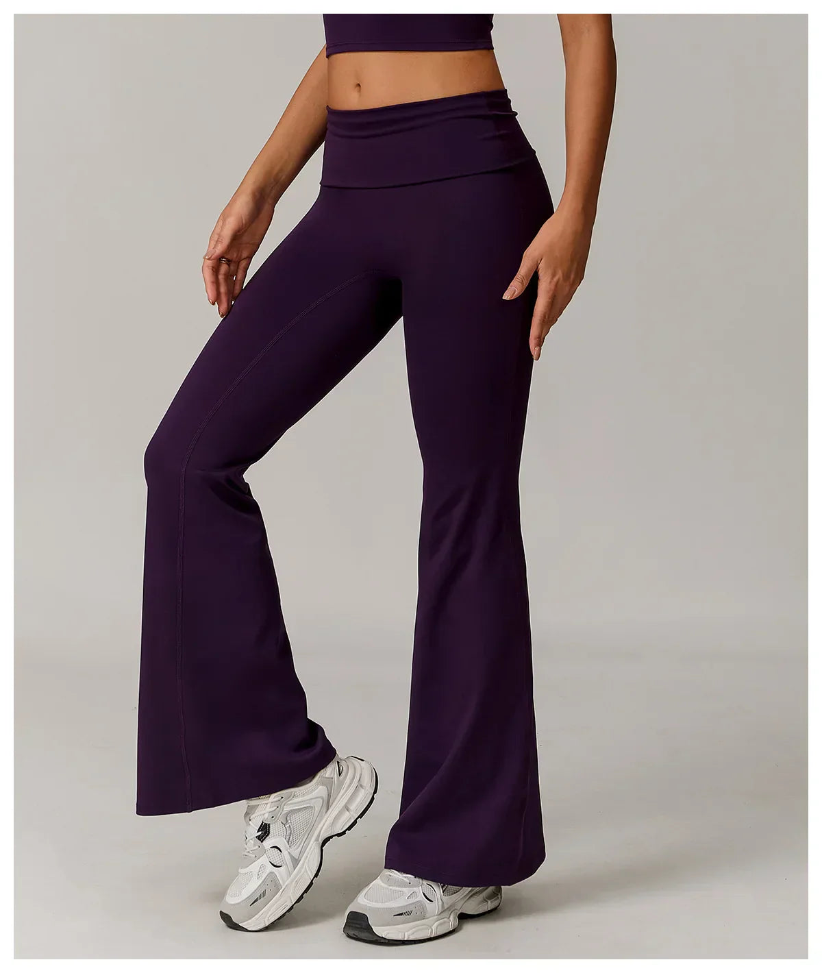 High-Waist Flare Leggings - Tummy-Control Wide-Leg Yoga Pants