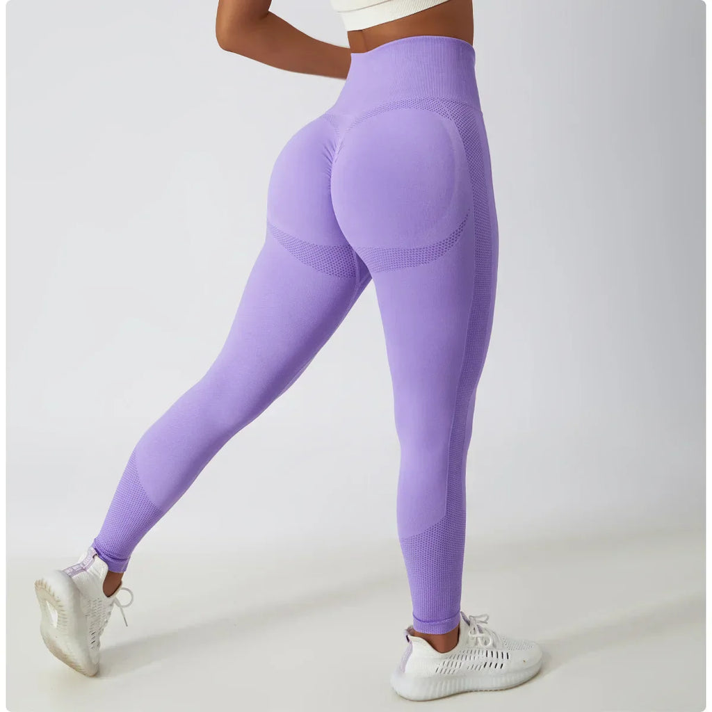 Seamless Scrunch-Butt Leggings - High-Waist Push-Up Yoga Pants