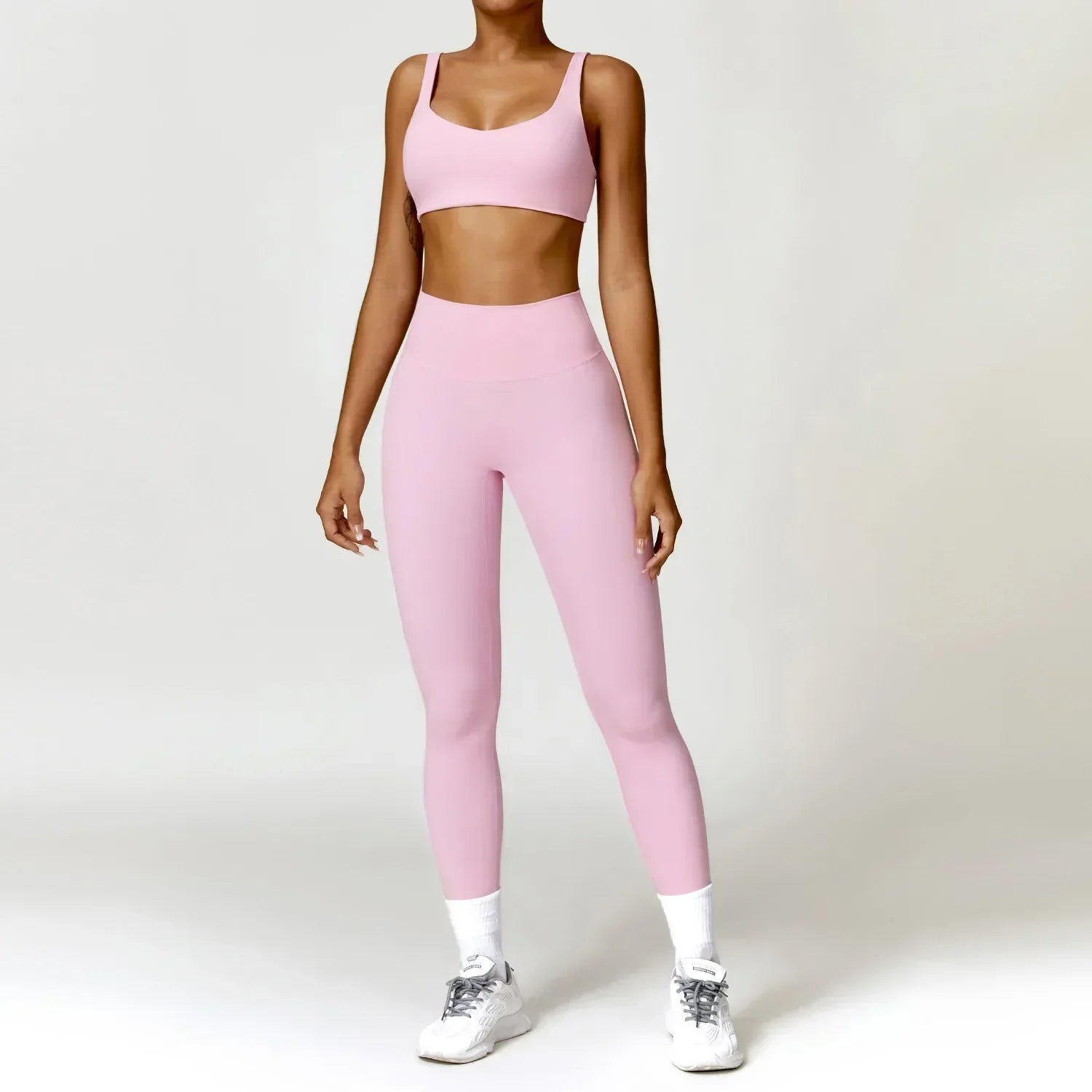 2-Piece Legging & Long Sleeve Set - Women's Yoga Tracksuit