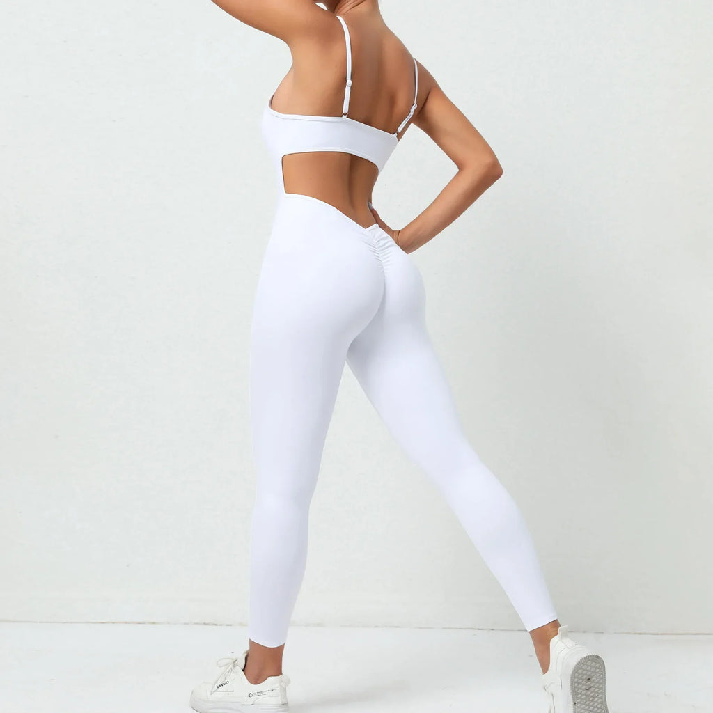 Running Overalls Romper - Women's Gym & Yoga Jumpsuit
