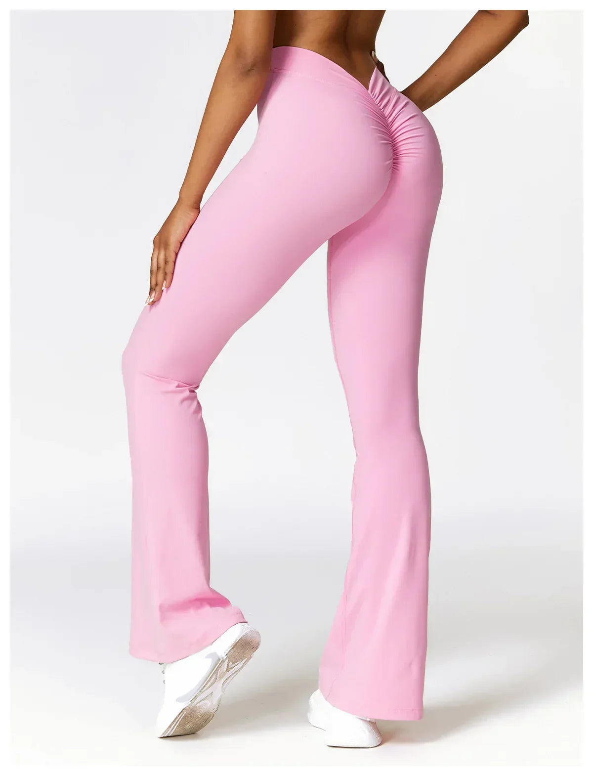 V-Hip Flare Yoga Pants - High-Waist Wide-Leg Leggings
