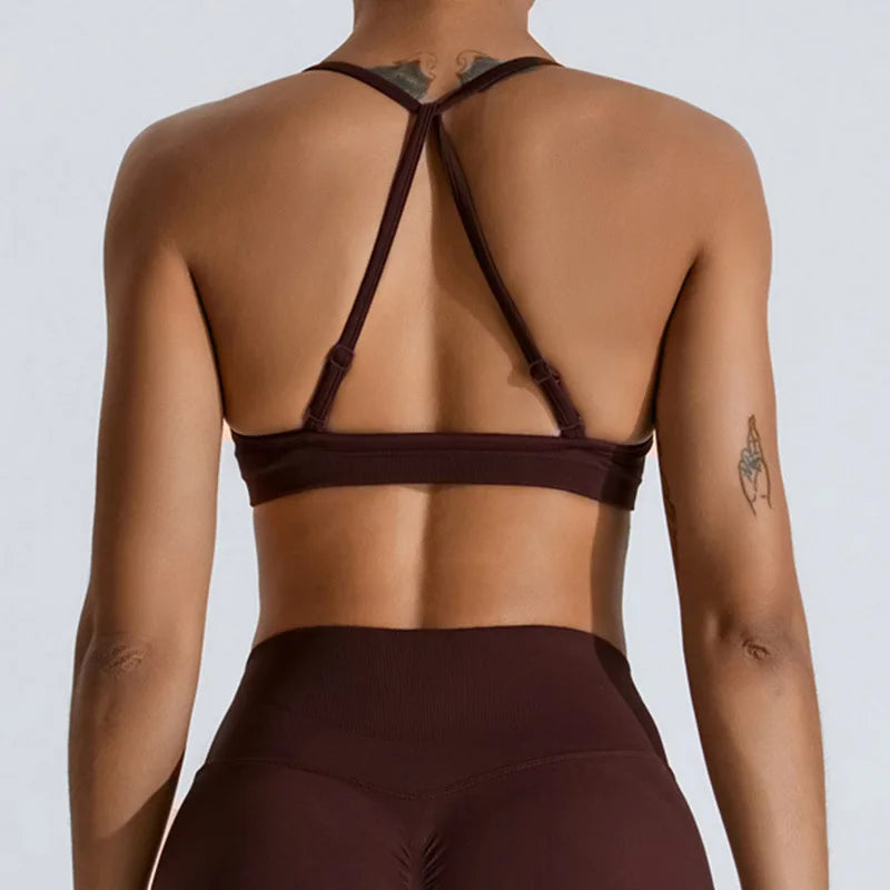 Scrunch Push-Up Sports Bra - Seamless Adjustable-Strap Tank