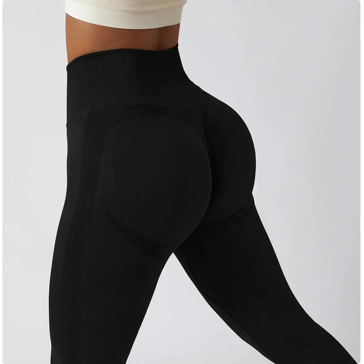 Seamless Scrunch-Butt Leggings - High-Waist Push-Up Yoga Pants