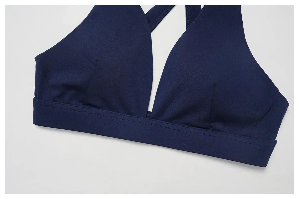 Backless Push-Up Fitness Bra - Athletic Crop Top