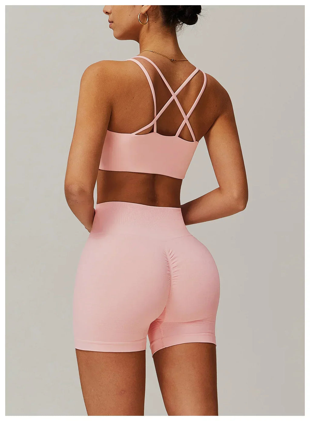Criss-Cross Back Sports Bra - High-Support Padded Bralette