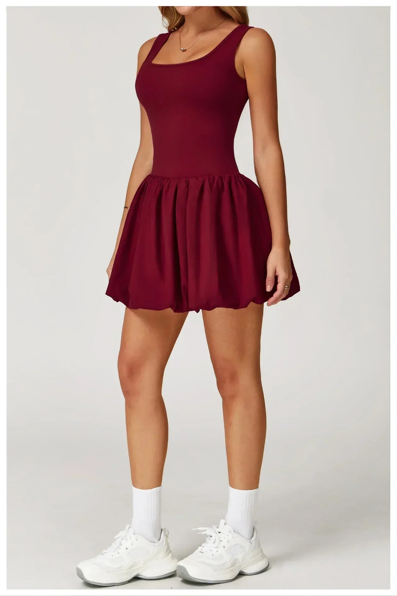 One-Piece Sports Dress Romper - Women's Push-Up Yoga Jumpsuit