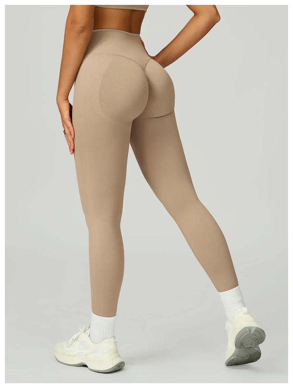 Seamless High-Waist Leggings - Breathable Yoga & Running Tights