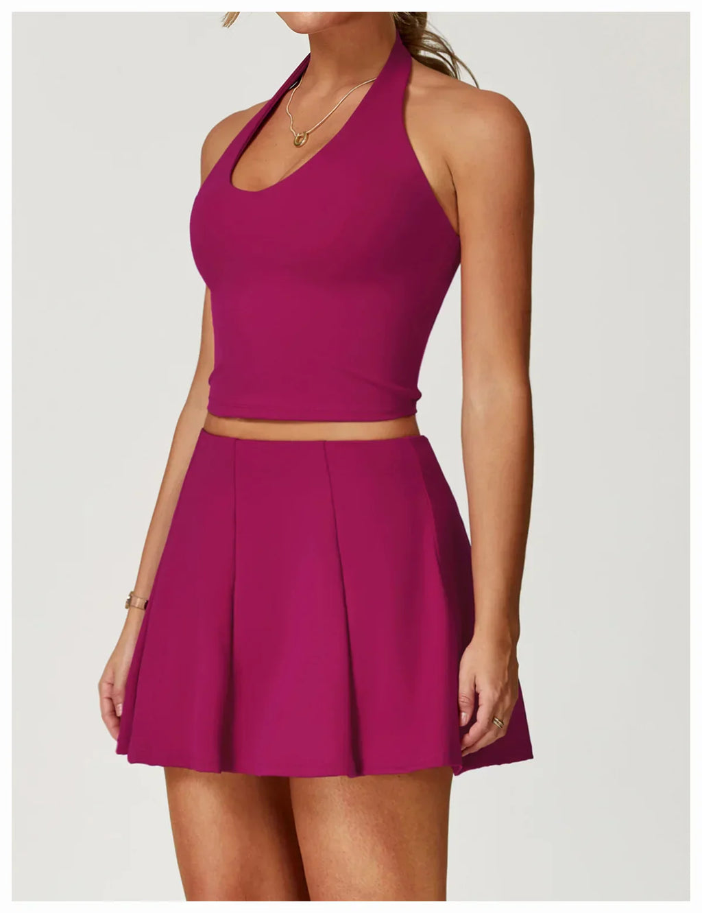 Halter Seamless Sports Bra - Quick-Dry Push-Up Tank
