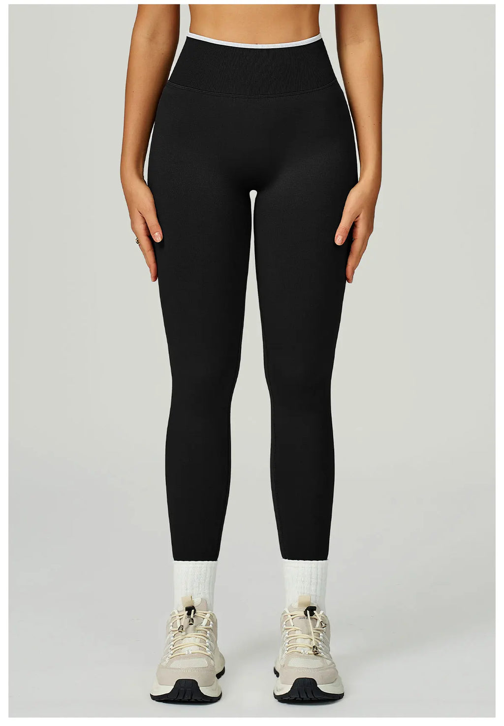 Seamless High-Waist Leggings - Breathable Yoga & Running Tights