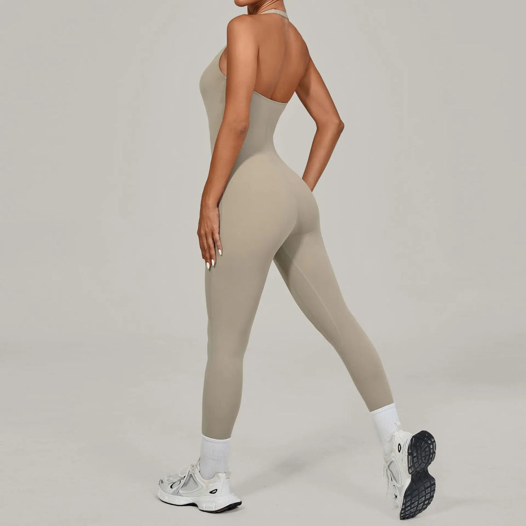 Push-Up Yoga Overalls - Women's Fitness Jumpsuit Set
