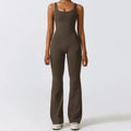 One-Piece Stretch Bodysuit - Women's Push-Up Workout Jumpsuit