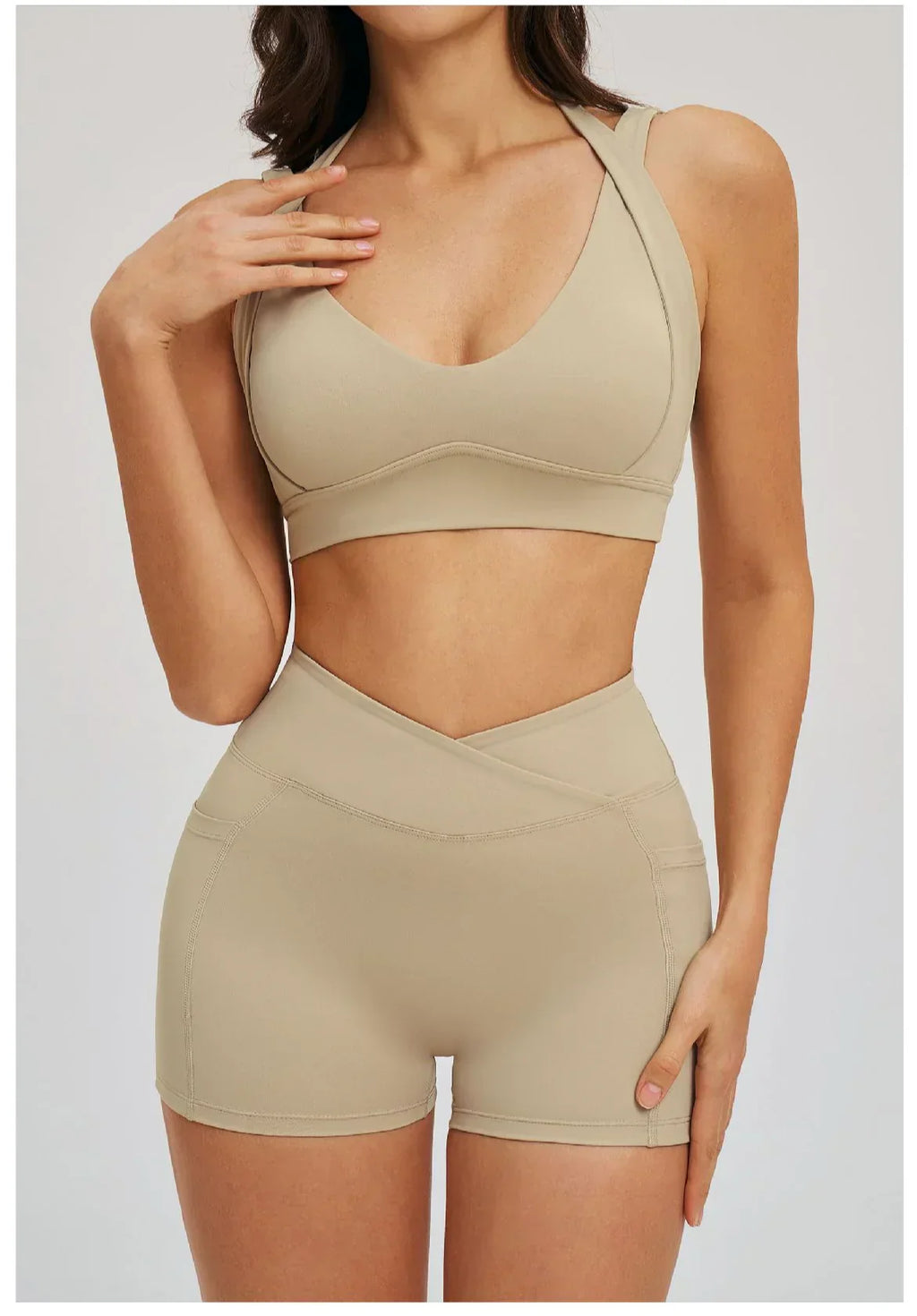 2-Piece Shorts Set - Women's Yoga & Gym Tracksuit