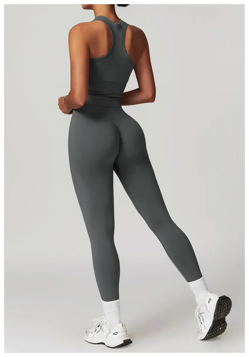 2-Piece Seamless Set - High-Waist Leggings & Top Tracksuit