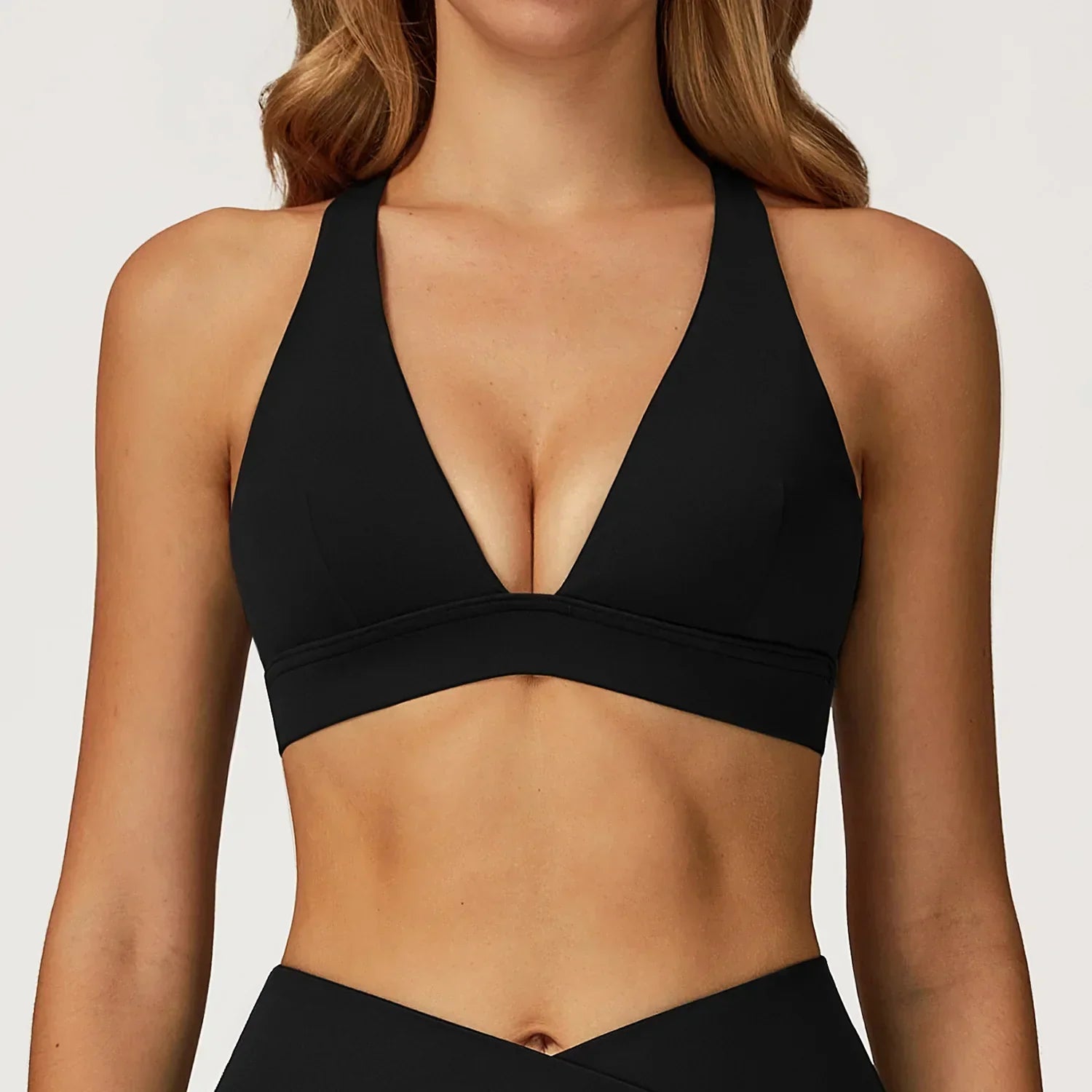 Backless Push-Up Fitness Bra - Athletic Crop Top