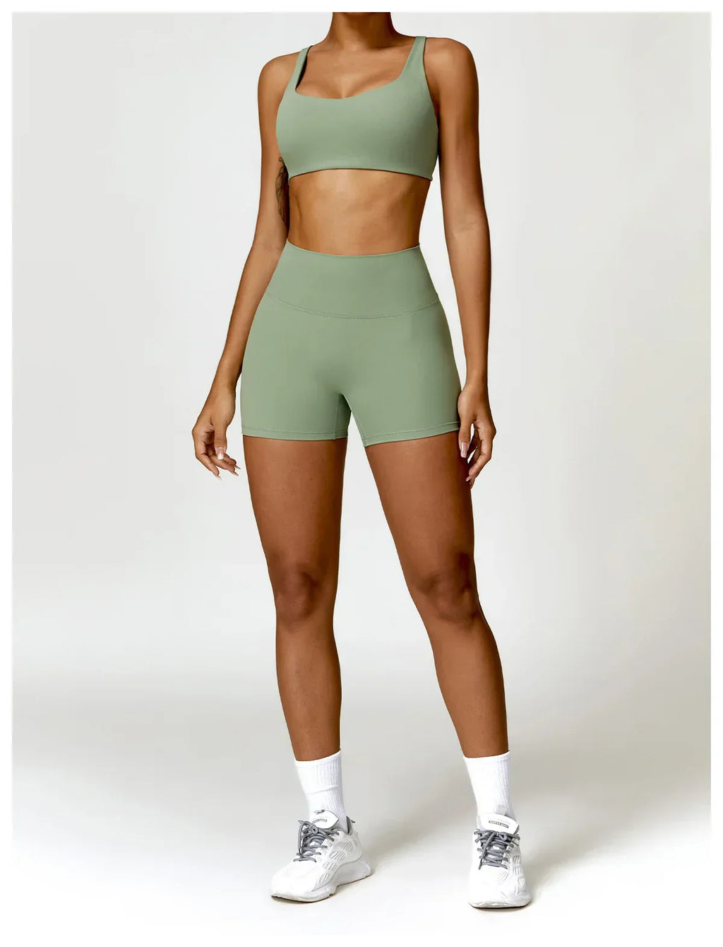 2-Piece Legging & Long Sleeve Set - Women's Yoga Tracksuit