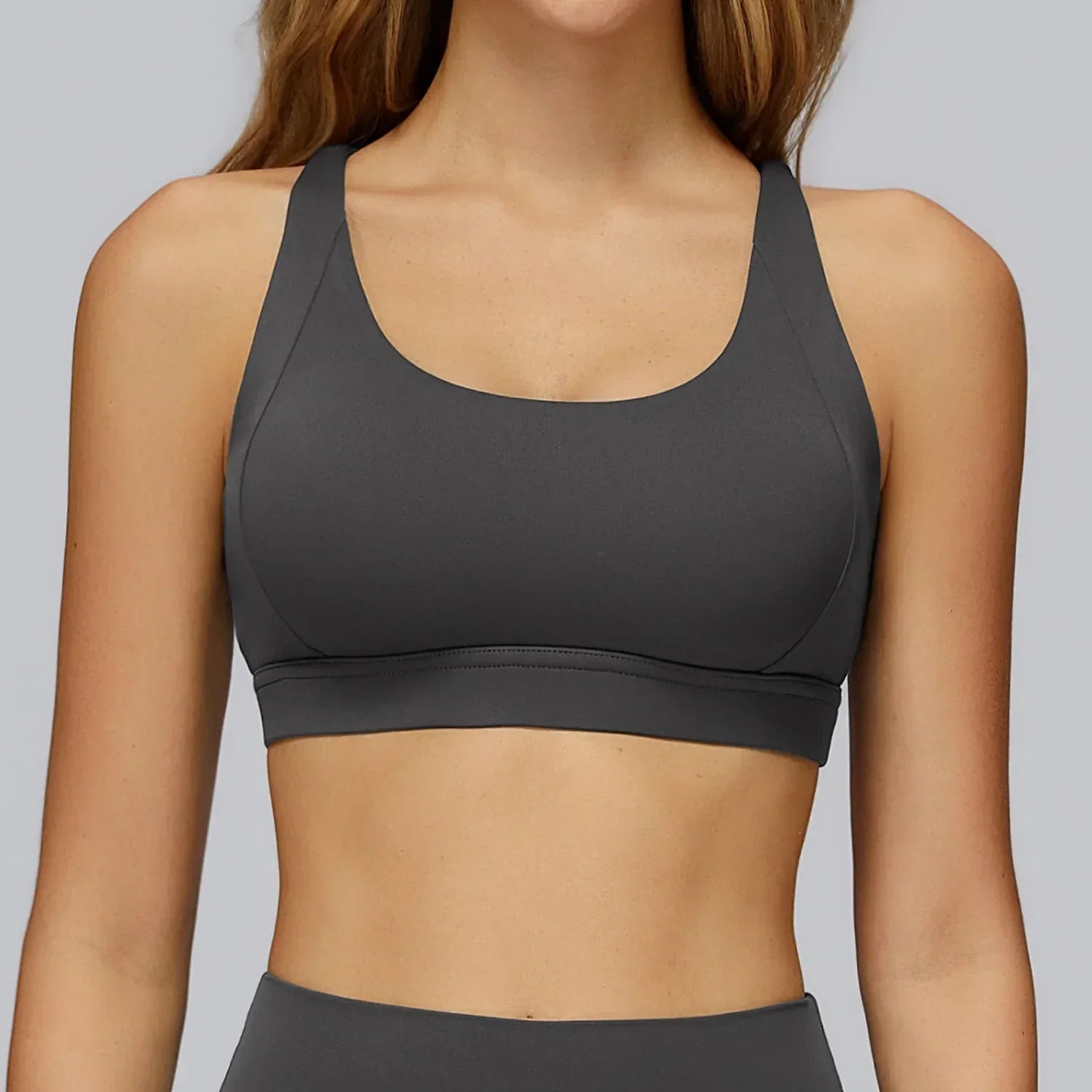 Cross-Back Push-Up Sports Bra - Breathable Tank Top
