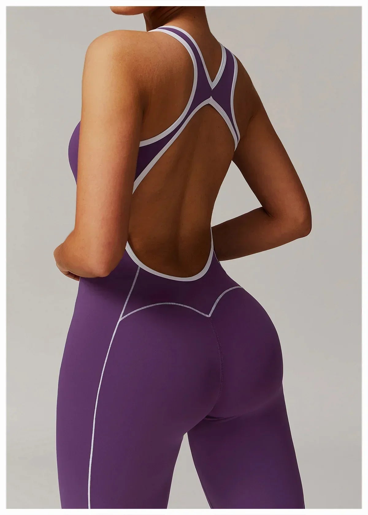 Zip-Up Skort Romper - Women's Gym & Yoga Jumpsuit